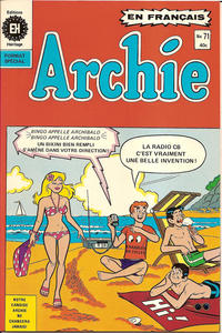 Cover Thumbnail for Archie (Editions Héritage, 1971 series) #71