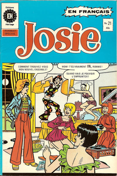 Cover for Josie (Editions Héritage, 1974 series) #21