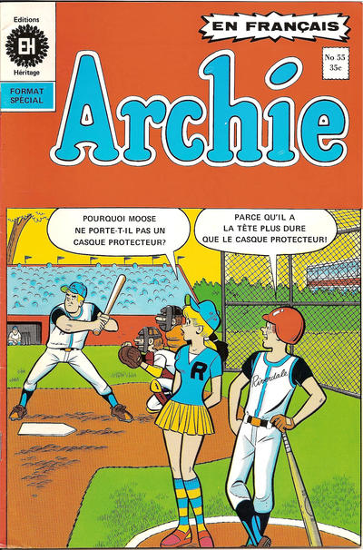 Cover for Archie (Editions Héritage, 1971 series) #55