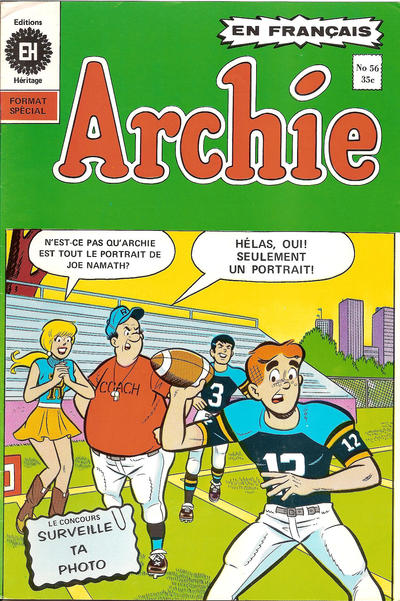 Cover for Archie (Editions Héritage, 1971 series) #56