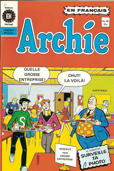 Cover for Archie (Editions Héritage, 1971 series) #48