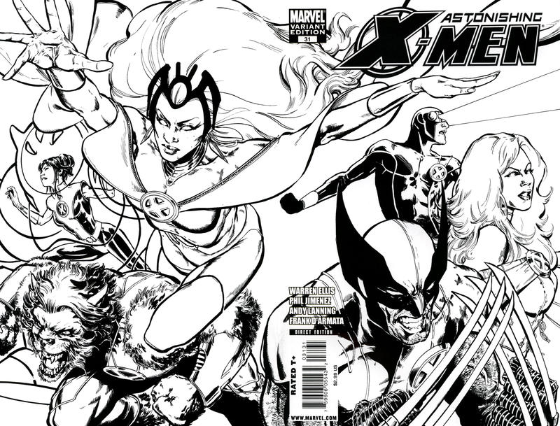 Cover for Astonishing X-Men (Marvel, 2004 series) #31 [Black-and-White Variant Edition]