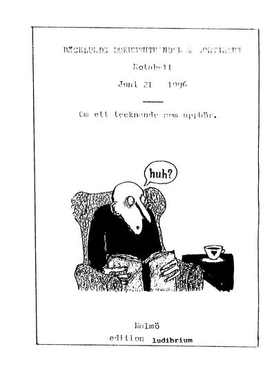 Cover for Notabelt: Om ett tecknande som upphör (Bäcklunds dokumenthandel & sortiment, 1996 series) #[nn]