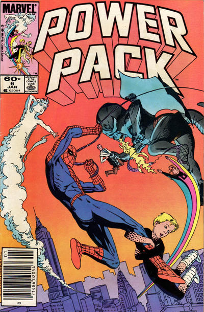 Cover for Power Pack (Marvel, 1984 series) #6 [Newsstand]