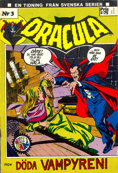 Cover for Dracula (Svenska serier, 1972 series) #3/[1972]
