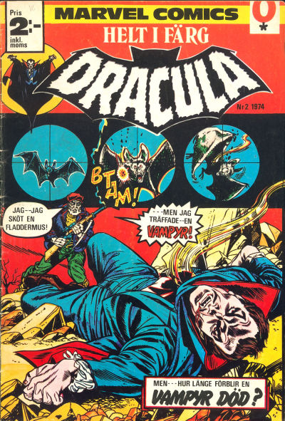 Cover for Dracula (Red Clown, 1974 series) #2/1974