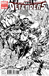 Cover Thumbnail for Defenders (2012 series) #1 [Direct Market Sketch Variant Cover by Neal Adams]