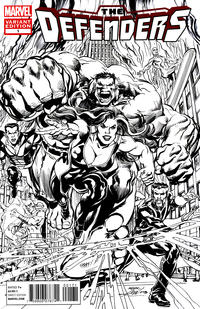 Cover Thumbnail for Defenders (Marvel, 2012 series) #1 [Direct Market Sketch Variant Cover by Neal Adams]