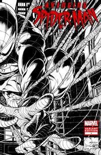 Cover Thumbnail for Avenging Spider-Man (Marvel, 2012 series) #1 [Variant Edition - Joe Quesada B&W Wraparound Cover]