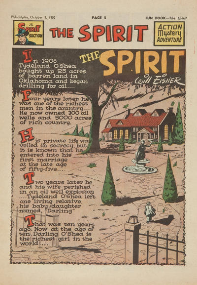 Cover for The Spirit (Register and Tribune Syndicate, 1940 series) #10/8/1950