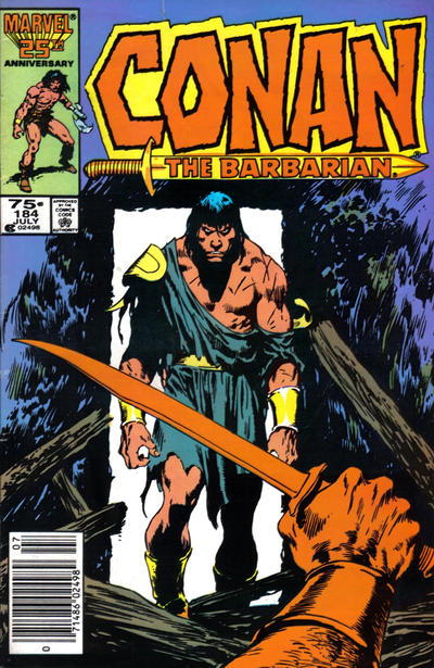 Cover for Conan the Barbarian (Marvel, 1970 series) #184 [Newsstand]