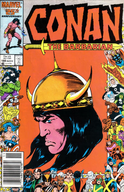 Cover for Conan the Barbarian (Marvel, 1970 series) #188 [Newsstand]