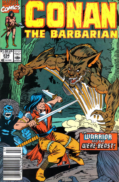 Cover for Conan the Barbarian (Marvel, 1970 series) #234 [Newsstand]