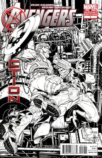 Cover for Avengers: X-Sanction (Marvel, 2012 series) #1 [Direct Market Sketch Variant Cover by Joe Quesada]