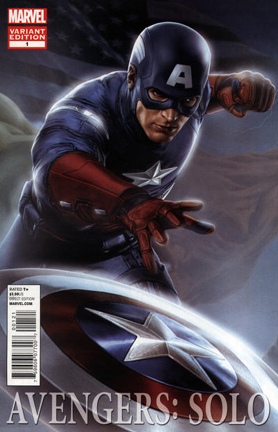 Cover for Avengers: Solo (Marvel, 2011 series) #1 [Movie Cover Variant featuring Captain America]