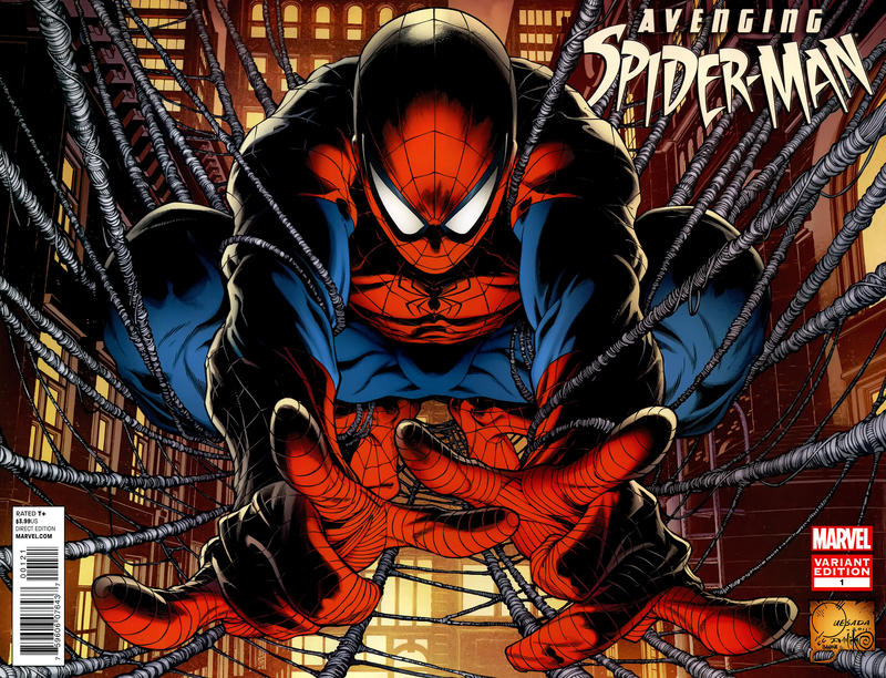 Cover for Avenging Spider-Man (Marvel, 2012 series) #1 [Variant Edition - Joe Quesada Color Wraparound Cover]