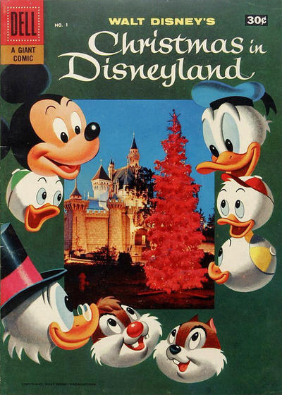 Cover for Walt Disney's Christmas in Disneyland (Dell, 1957 series) #1 [30¢]