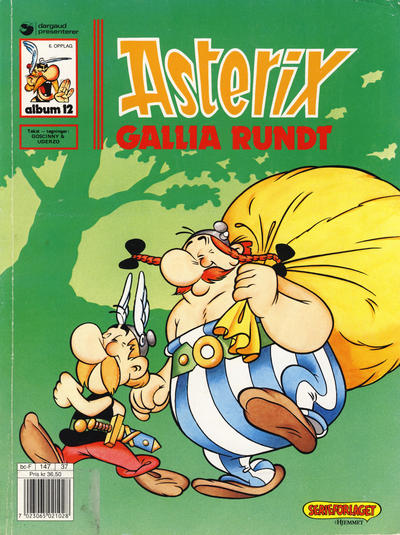 Cover for Asterix (Hjemmet / Egmont, 1969 series) #12 - Gallia rundt [6. opplag Reutsendelse 147 37]