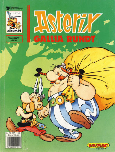 Cover for Asterix (Hjemmet / Egmont, 1969 series) #12 - Gallia rundt [7. opplag]