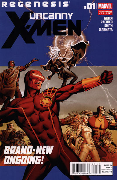 Cover for Uncanny X-Men (Marvel, 2012 series) #1 [Second Printing Variant Cover]