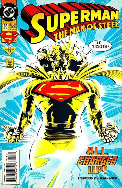 Cover for Superman: The Man of Steel (DC, 1991 series) #28 [Direct Sales]