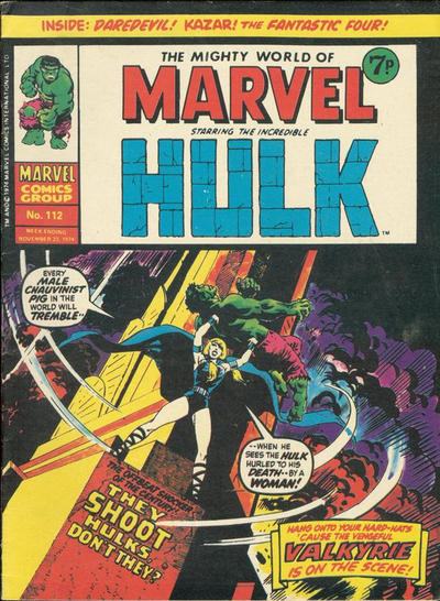 Cover for The Mighty World of Marvel (Marvel UK, 1972 series) #112