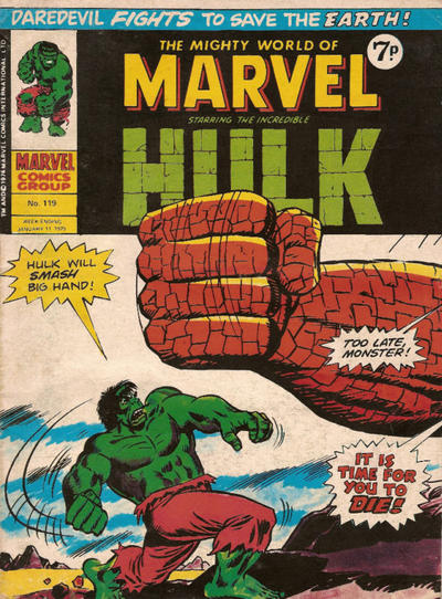 Cover for The Mighty World of Marvel (Marvel UK, 1972 series) #119