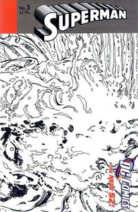 Cover for Superman (DC, 2011 series) #5 [George Pérez Black & White Wraparound Cover]