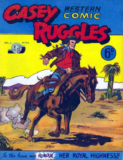 Cover for Casey Ruggles Western Comic (Donald F. Peters, 1951 series) #34