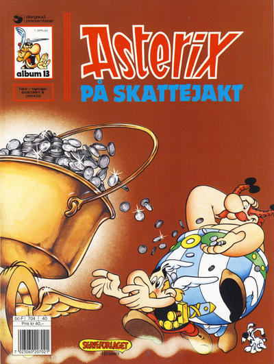 Cover for Asterix (Hjemmet / Egmont, 1969 series) #13 - Asterix på skattejakt [7. opplag]