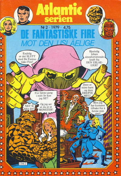 Cover for Atlantic-serien [Fantastiske Fire] (Atlantic Forlag, 1978 series) #2/1979