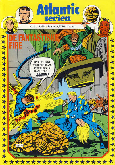 Cover for Atlantic-serien [Fantastiske Fire] (Atlantic Forlag, 1978 series) #6/1979