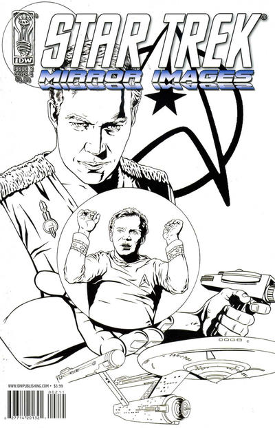 Cover for Star Trek: Mirror Images (IDW, 2008 series) #2 [Cover B - Joe Corroney Black & White]