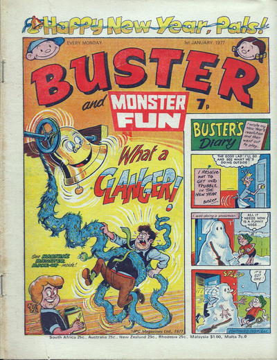 Cover for Buster (IPC, 1960 series) #1 January 1977 [842]