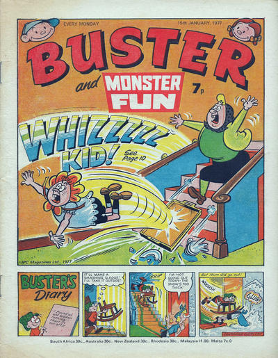 Cover for Buster (IPC, 1960 series) #15 January 1977 [844]
