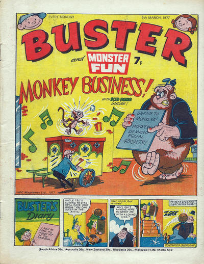 Cover for Buster (IPC, 1960 series) #5 March 1977 [851]