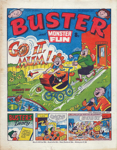 Cover for Buster (IPC, 1960 series) #6 August 1977 [873]