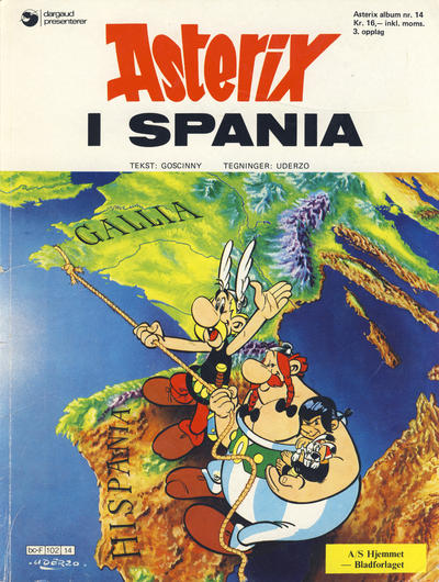 Cover for Asterix (Hjemmet / Egmont, 1969 series) #14 - Asterix i Spania [3. opplag]