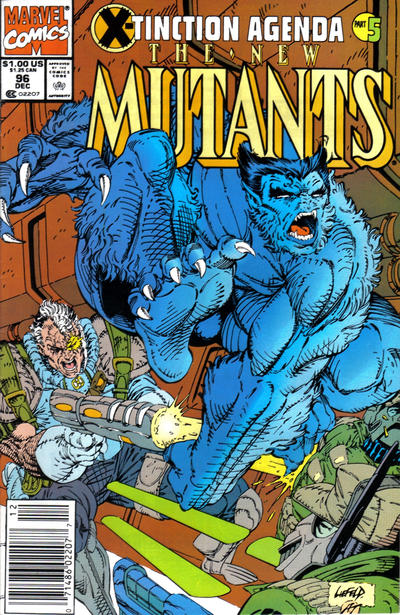 Cover for The New Mutants (Marvel, 1983 series) #96 [Newsstand]