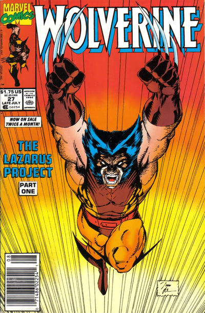 Cover for Wolverine (Marvel, 1988 series) #27 [Newsstand]