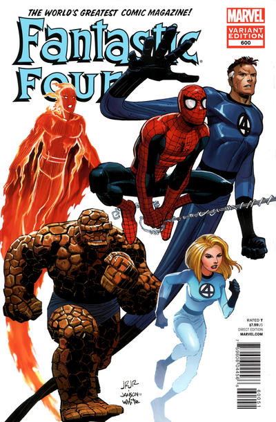 Cover for Fantastic Four (Marvel, 2012 series) #600 [Direct Market Variant Cover by John Romita, Jr.]