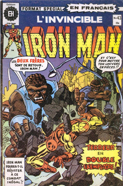 Cover for L'Invincible Iron Man (Editions Héritage, 1972 series) #43