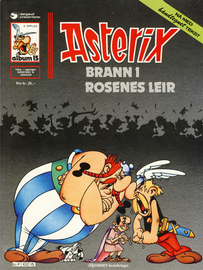 Cover for Asterix (Hjemmet / Egmont, 1969 series) #15 - Brann i rosenes leir [4. opplag]