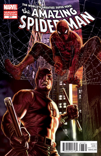 Cover for The Amazing Spider-Man (Marvel, 1999 series) #677 [Variant Edition - Lee Bermejo Cover]