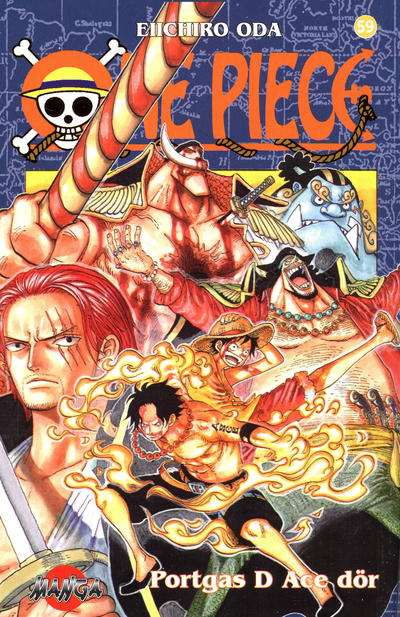 Cover for One Piece (Bonnier Carlsen, 2003 series) #59 - Portgas D Ace dör