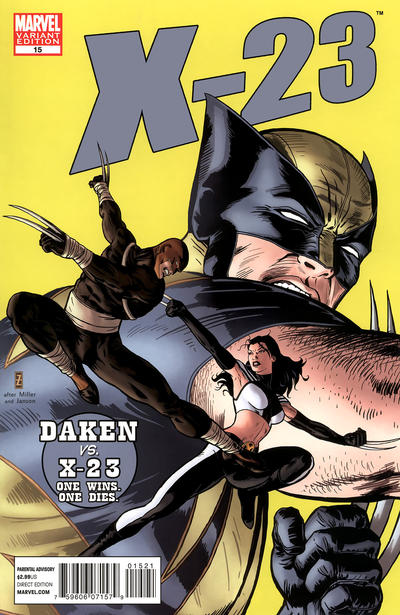 Cover for X-23 (Marvel, 2010 series) #15 [Direct Market Variant Cover by Patrick Zircher]