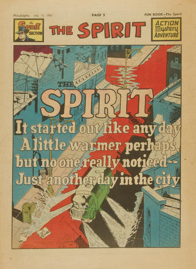 Cover for The Spirit (Register and Tribune Syndicate, 1940 series) #7/15/1951