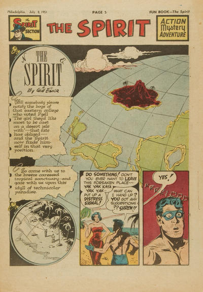 Cover for The Spirit (Register and Tribune Syndicate, 1940 series) #7/8/1951