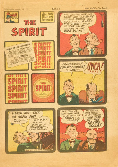 Cover for The Spirit (Register and Tribune Syndicate, 1940 series) #8/12/1951