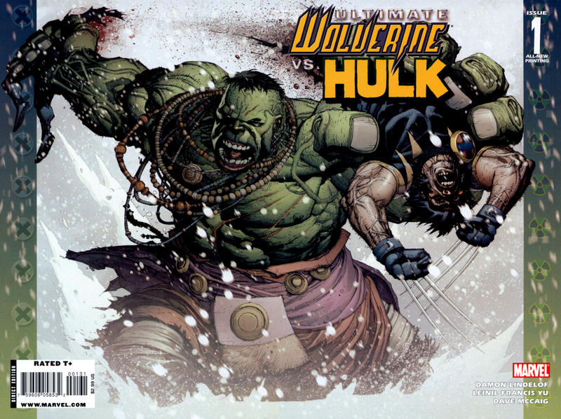 Cover for Ultimate Wolverine vs. Hulk (Marvel, 2006 series) #1 [All-New Printing Wraparound Variant Cover (2009)]